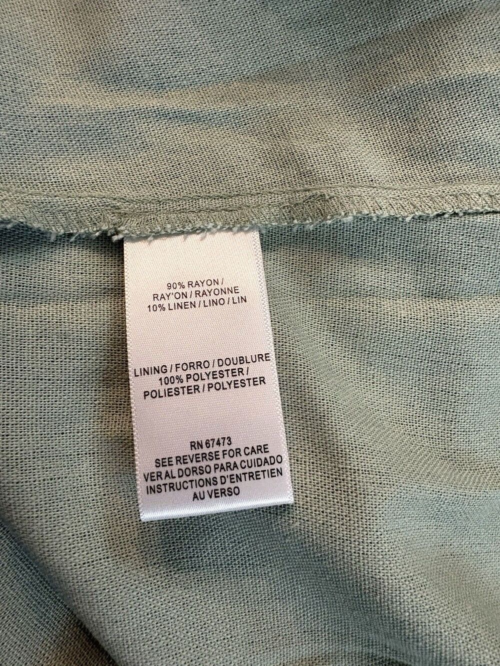 Taylor Women's Linen Blend Fit Flare Midi Dress Buttons Sage Mint Green Size 8 - Picture 6 of 15